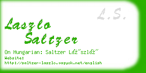 laszlo saltzer business card